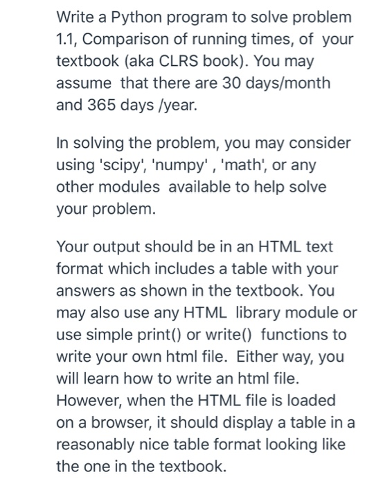 Solved The coding is in Python3 but requires to output a | Chegg.com