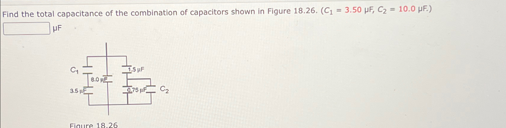 Solved Find the total capacitance of the combination of | Chegg.com