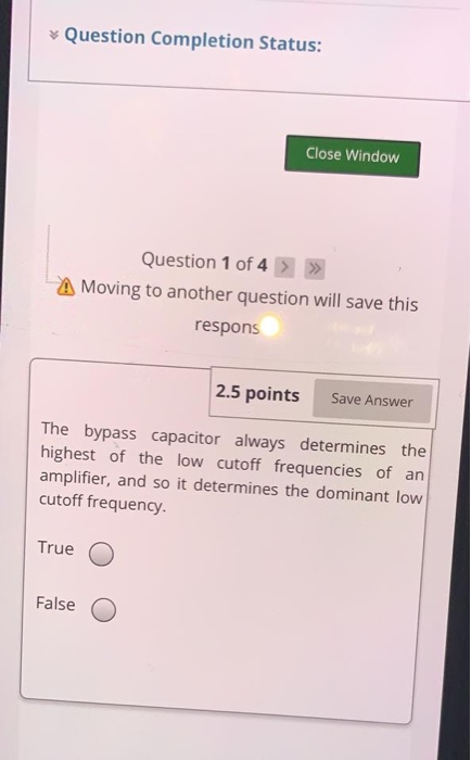 Solved Question Completion Status: Close Window Question 1 | Chegg.com