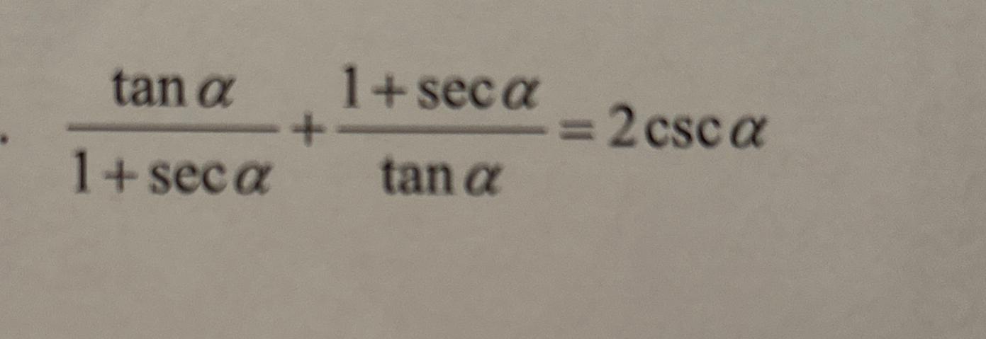 sec 2 alpha 1 tan 2 alpha