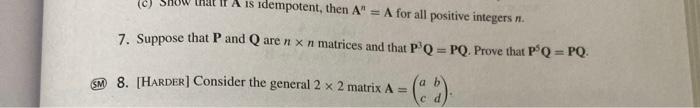 Solved 5. Suppose That A And B Are Square Matrices Of Order | Chegg.com