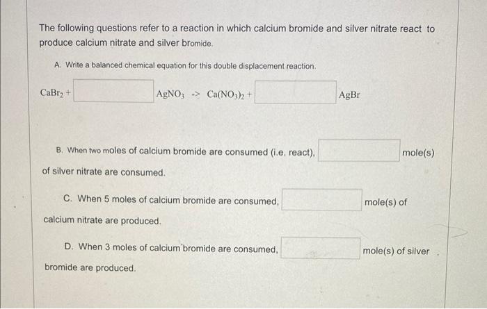 Solved The following questions refer to a reaction in which | Chegg.com