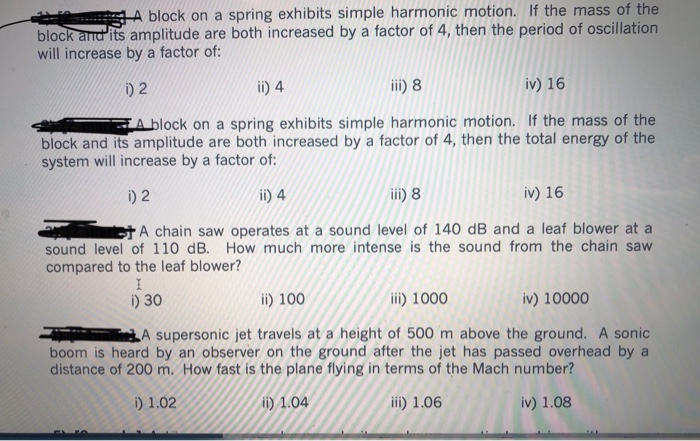 Block On Spring Solved A block on a spring exhibits simple harmonic motion. | Chegg.com