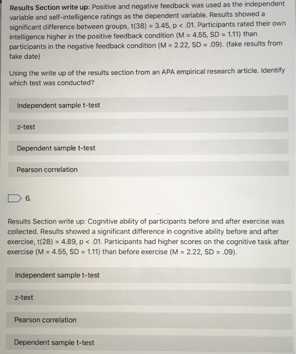 Results cohens d article