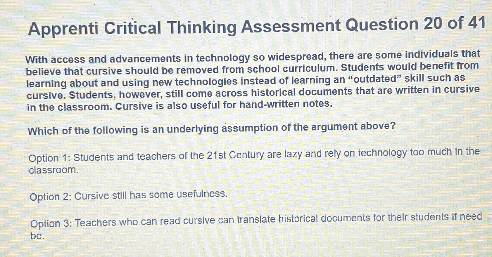 critical thinking linkedin exam answers