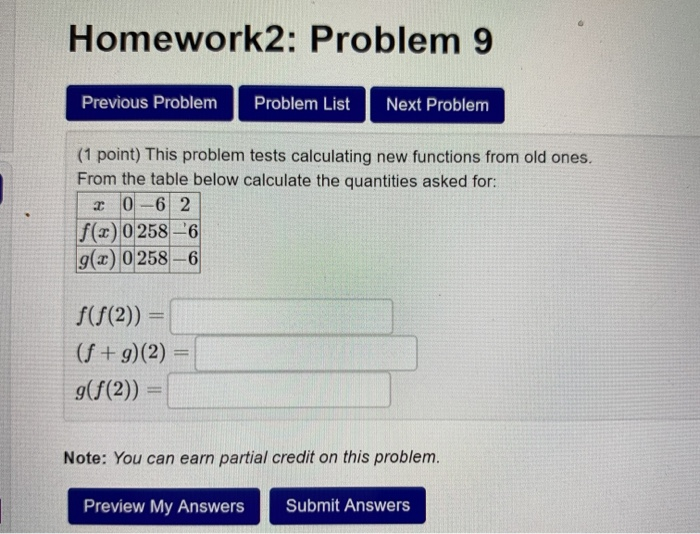 Solved Homework2: Problem 9 Previous Problem Problem List | Chegg.com