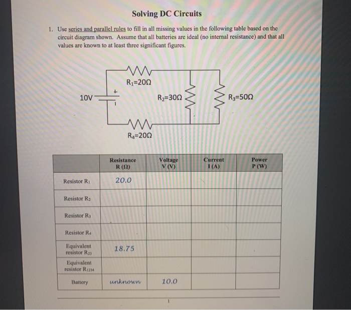 Rules For Parallel Dc Circuits