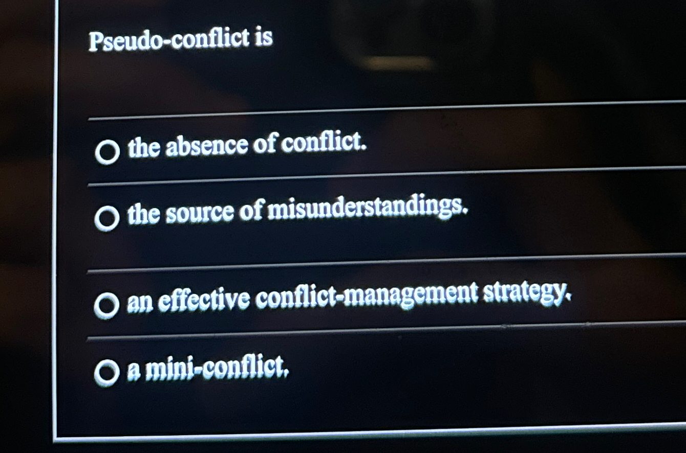 Solved Pseudo-conflict isthe absence of conflict.the source | Chegg.com