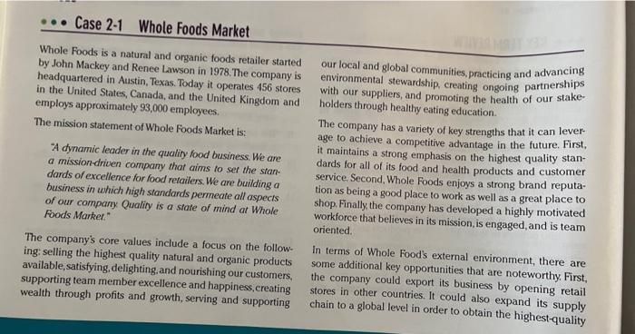 Whole Foods: Creating An Organic Experience - Technology and