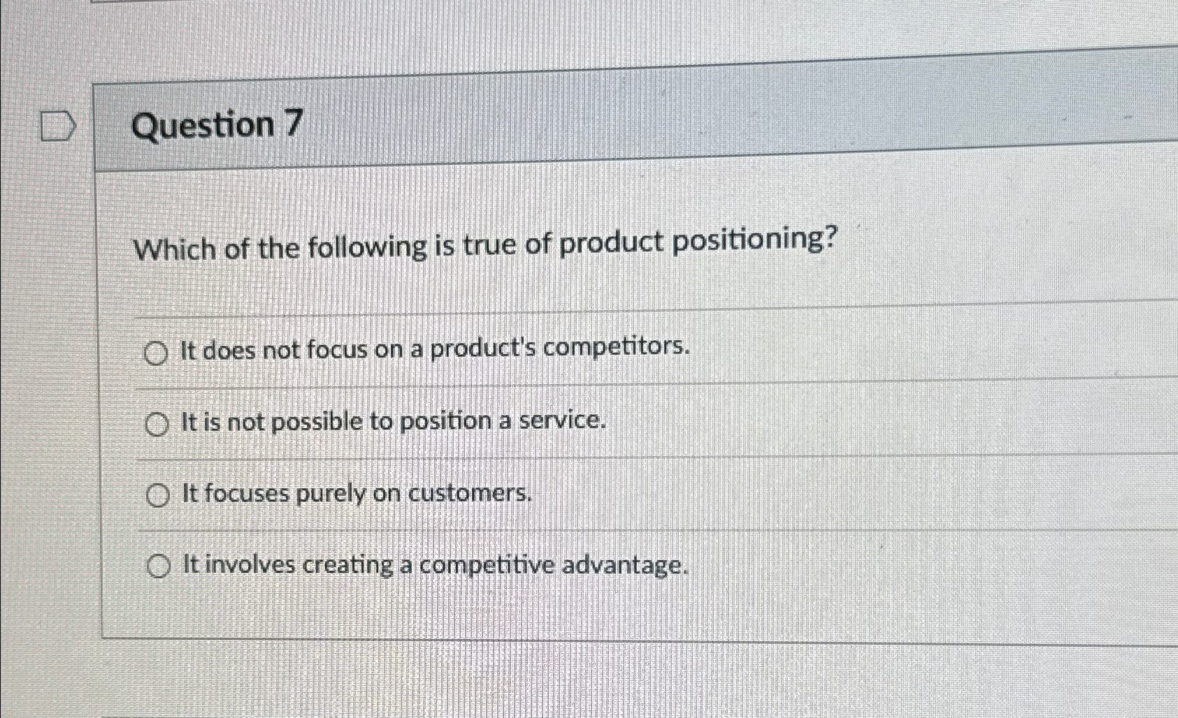 Solved Question 7Which of the following is true of product | Chegg.com