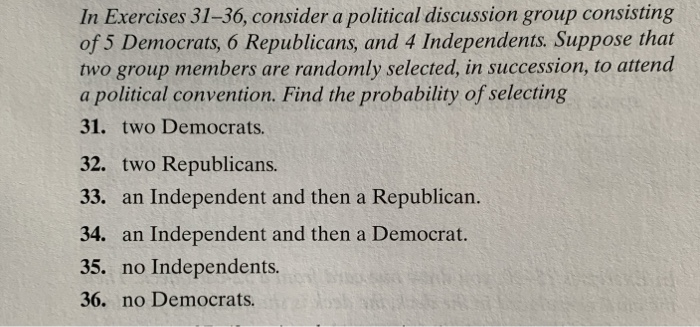 Solved In Exercises 31-36, Consider A Political Discussion | Chegg.com