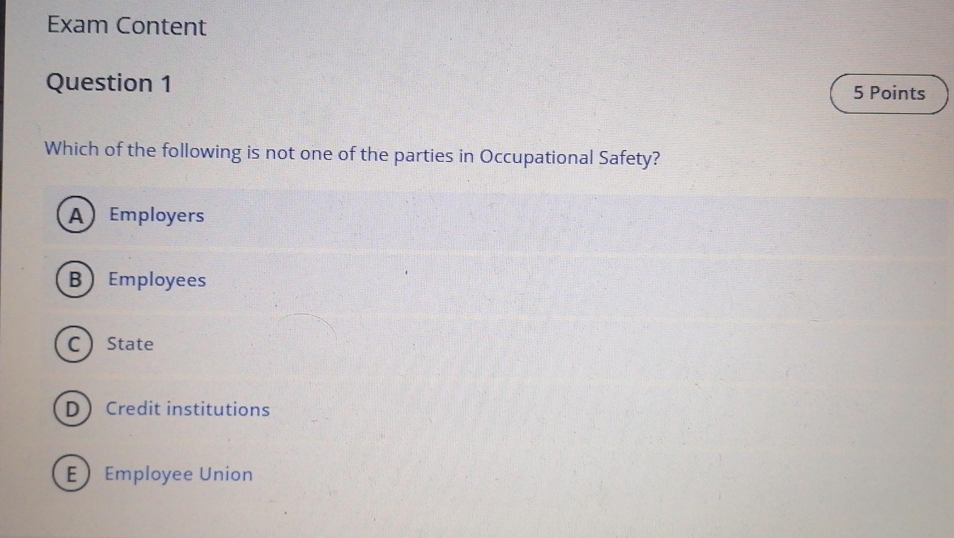 Solved Exam Content Question 1 5 Points Which Of The | Chegg.com