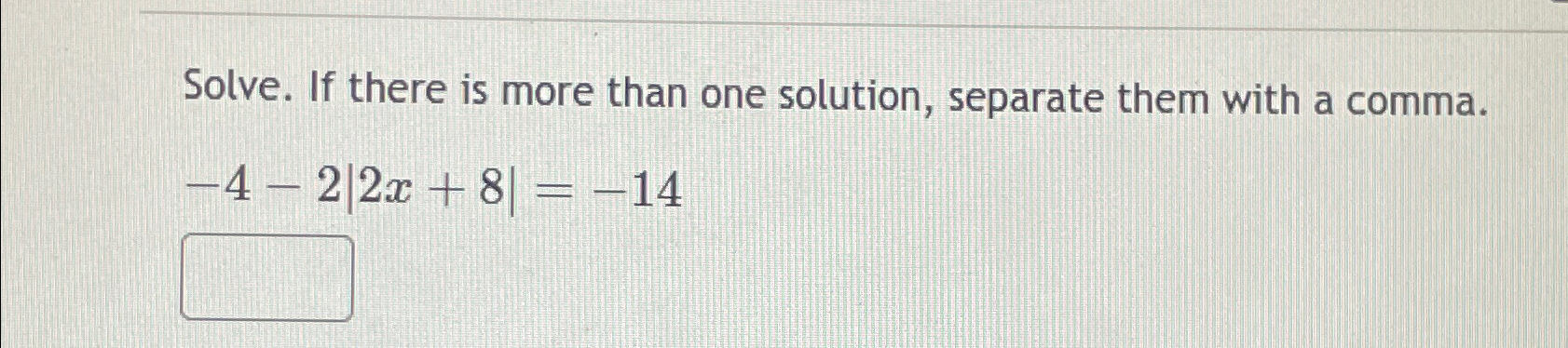 Solved Solve. If there is more than one solution, separate | Chegg.com