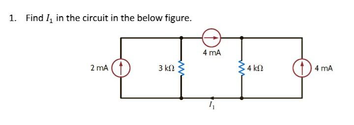 Solved 1. Find I1 in the circuit in the below figure. | Chegg.com