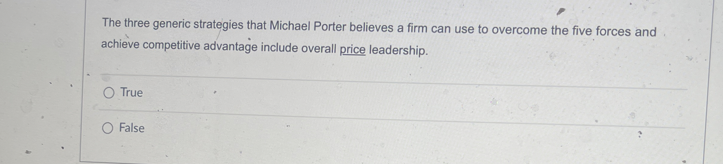 Solved The three generic strategies that Michael Porter | Chegg.com