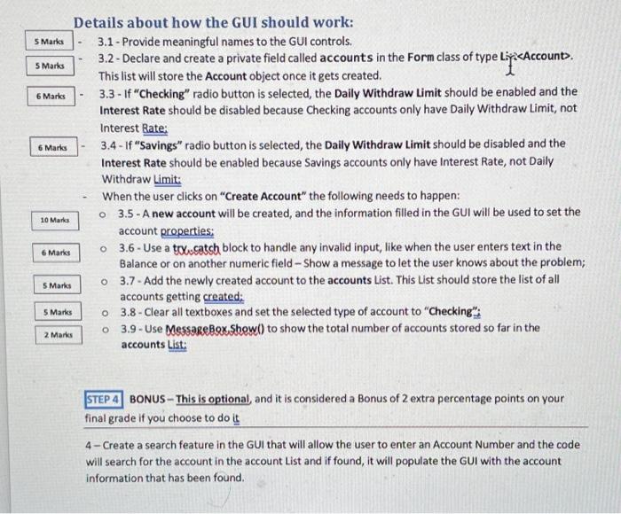 Solved Overview You will be creating a Windows Application | Chegg.com