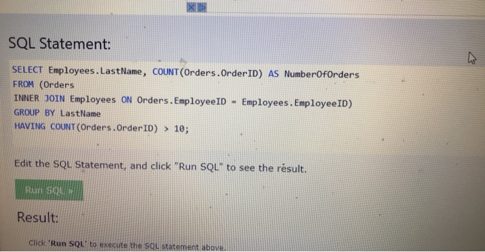 Solved Can you modify the SQL statement so that it lists the | Chegg.com