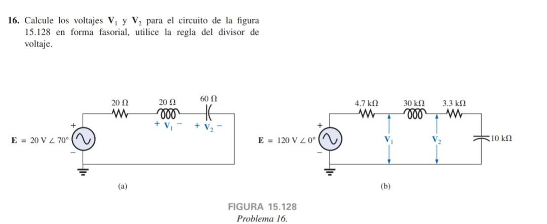 Solved Calcule los voltajes V1 y V2 para el circuito de la | Chegg.com