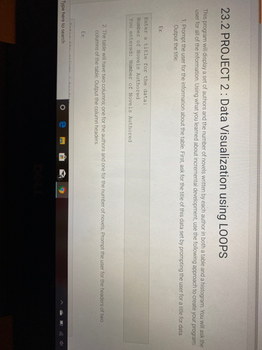 23 2 Project 2 Data Visualization Using Loopsthis Chegg 