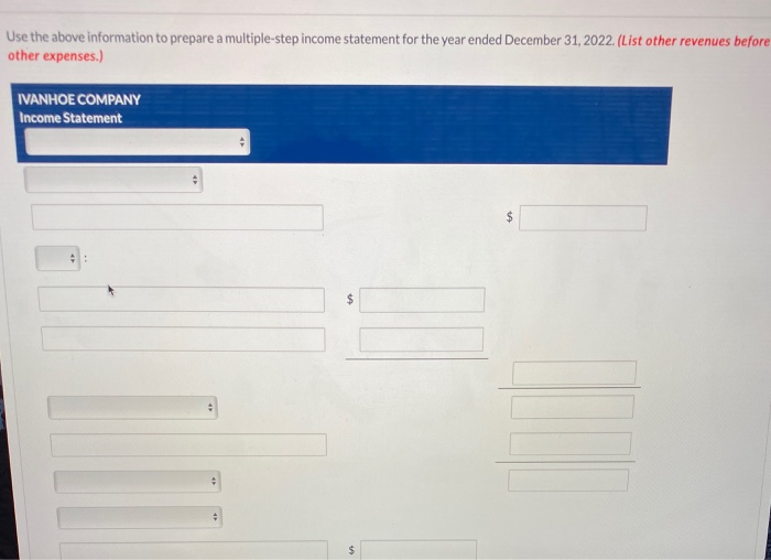 Solved The adjusted trial balance of Ivanhoe Company | Chegg.com