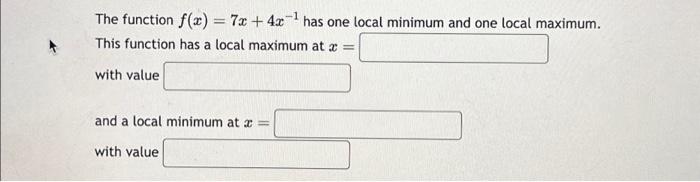 local maximum value of the function log x x is