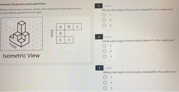 Solved Isometric Projections And Coded Plans Please Refer To | Chegg.com