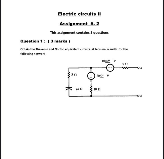 Solved Electric circuits II Assignment #. 2 This assignment | Chegg.com