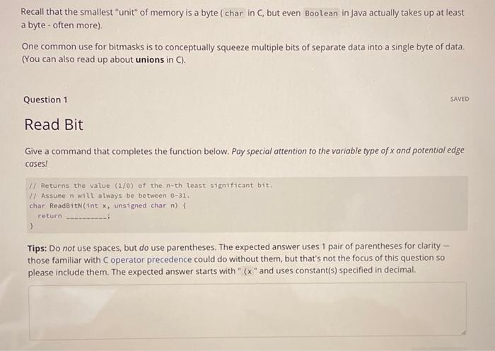 solved-recall-that-the-smallest-unit-of-memory-is-a-byte-chegg