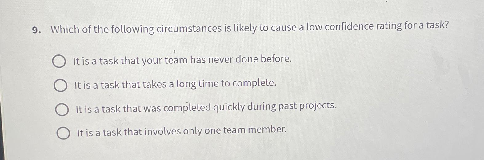 Solved Which of the following circumstances is likely to | Chegg.com