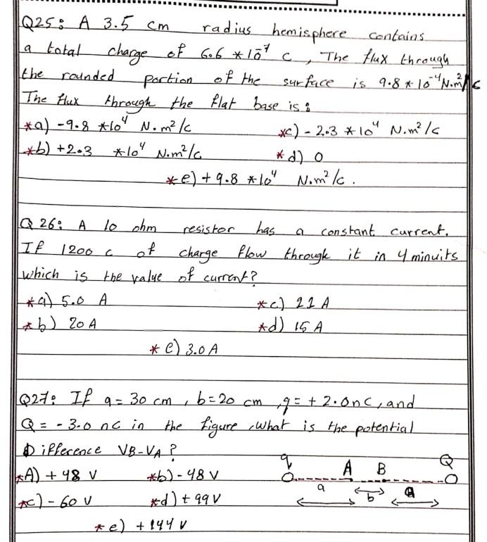 Solved 2 Q25 A 3 5 Cm Radius Hemisphere Centains La Total Chegg Com
