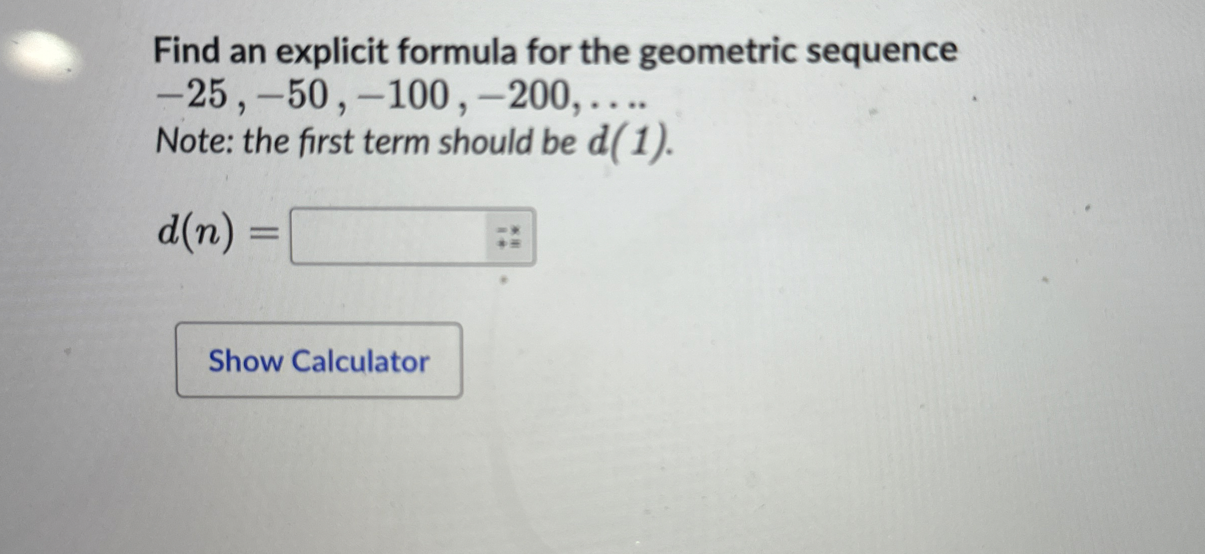 Solved Find an explicit formula for the geometric | Chegg.com