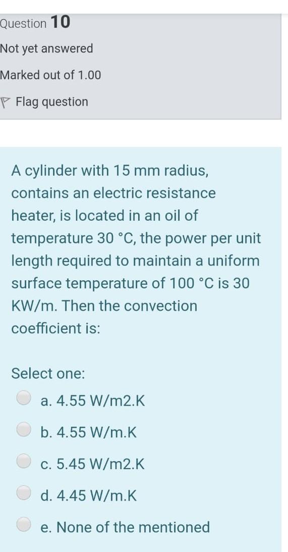 Solved Question 10 Not yet answered Marked out of 1.00 P | Chegg.com