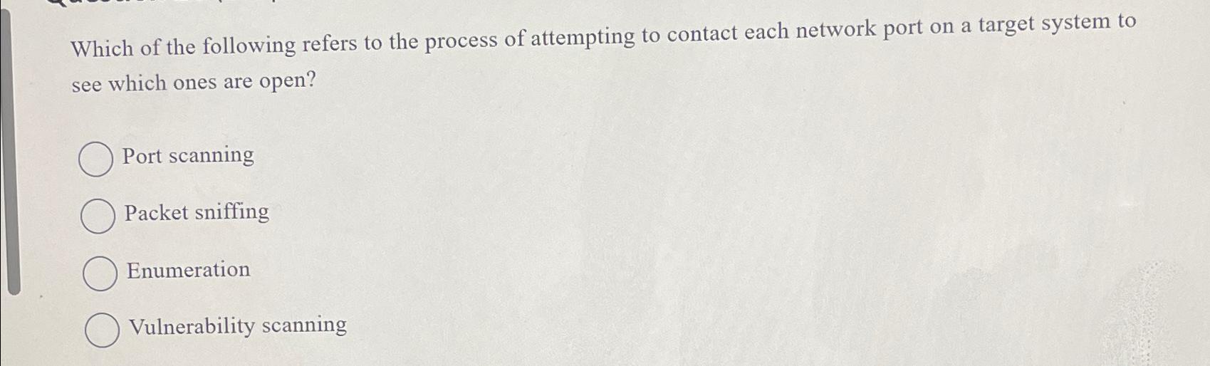 Solved Which of the following refers to the process of | Chegg.com