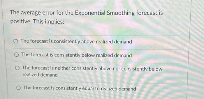 Solved What is the cumulative error for the weighted | Chegg.com
