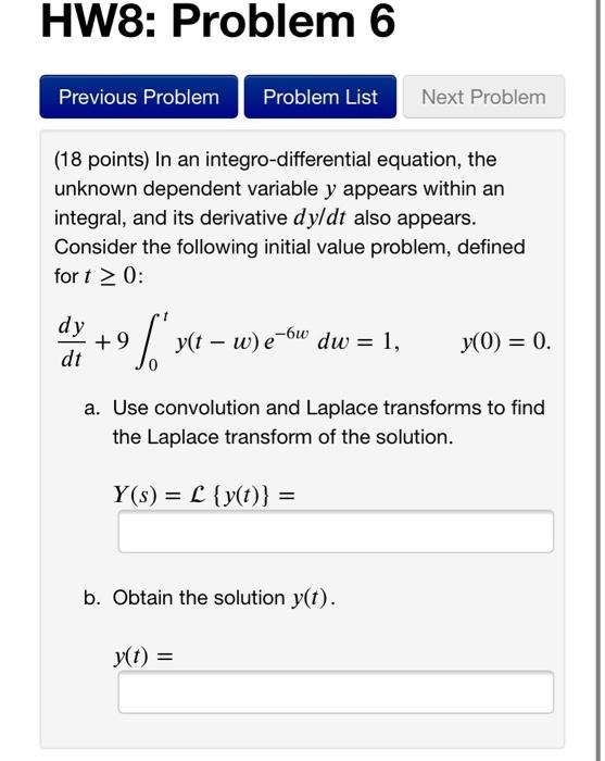 Solved HW8: Problem 6 Previous Problem Problem List Next | Chegg.com