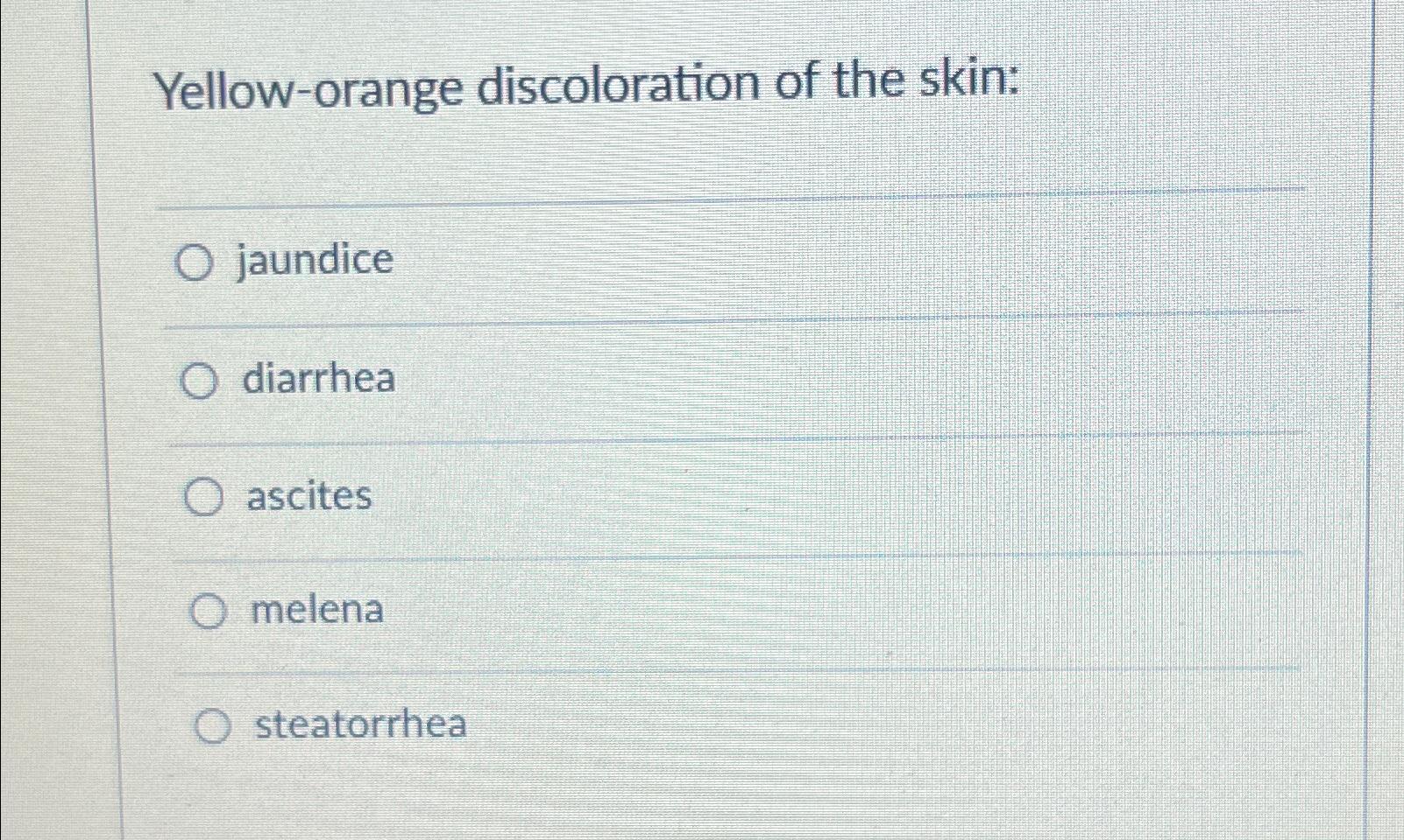 Solved Yelloworange discoloration of the