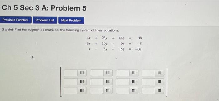 Solved Ch 5 Sec 3 A: Problem 5 Previous Problem Problem List | Chegg.com