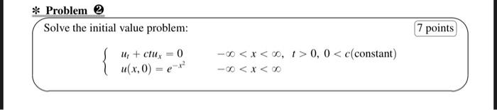 Solved * Problem Solve the initial value problem: 7 points { | Chegg.com
