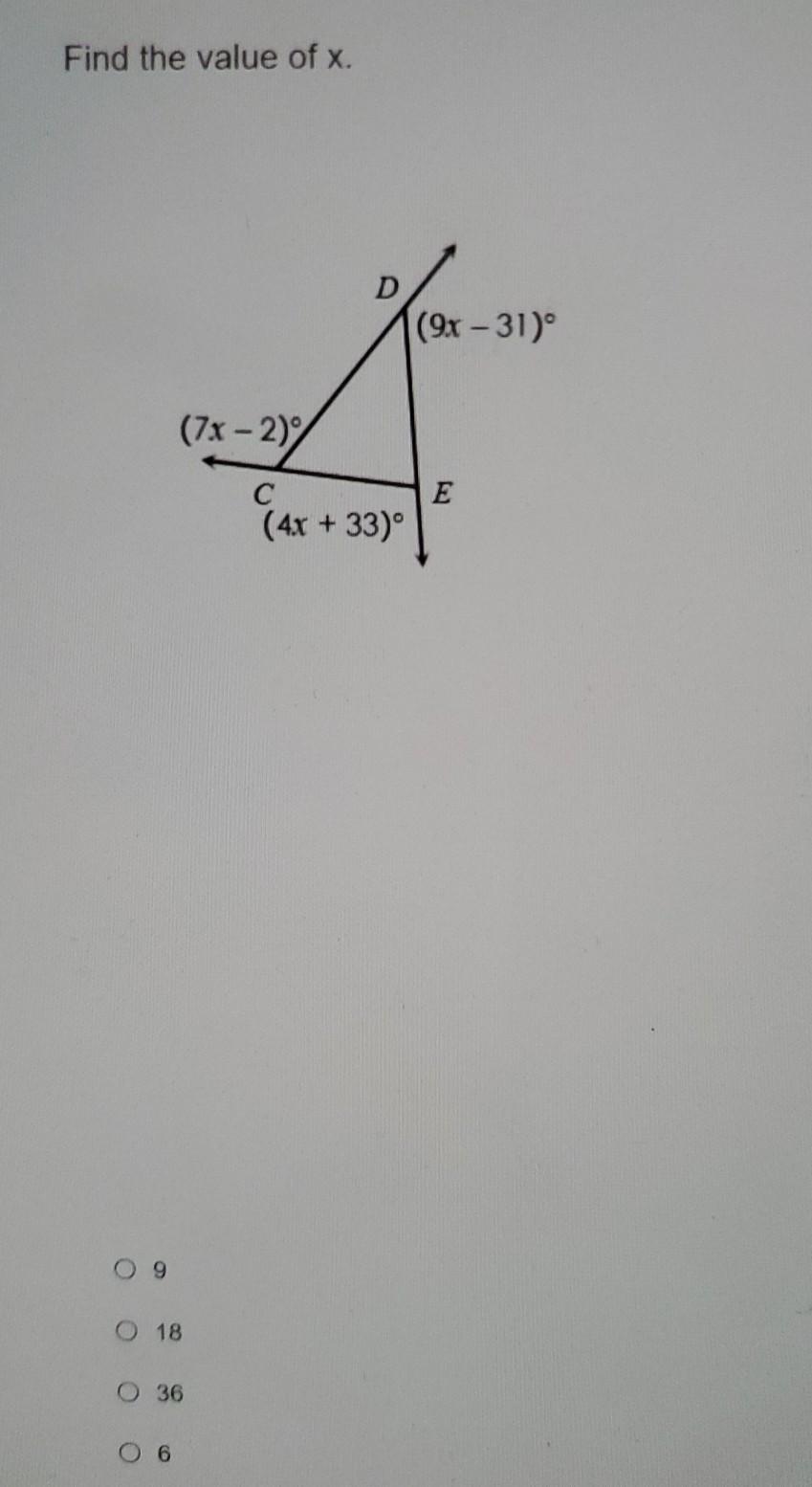 Solved Find the value of x. 1459 133 1409 1170 .ro 1190 125° | Chegg.com