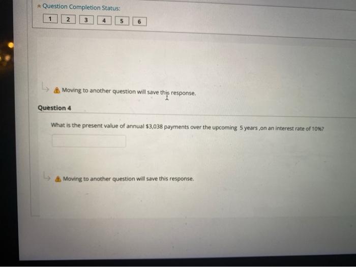 Solved Question Completion Status: 1 2 3 5 6 A Moving to | Chegg.com