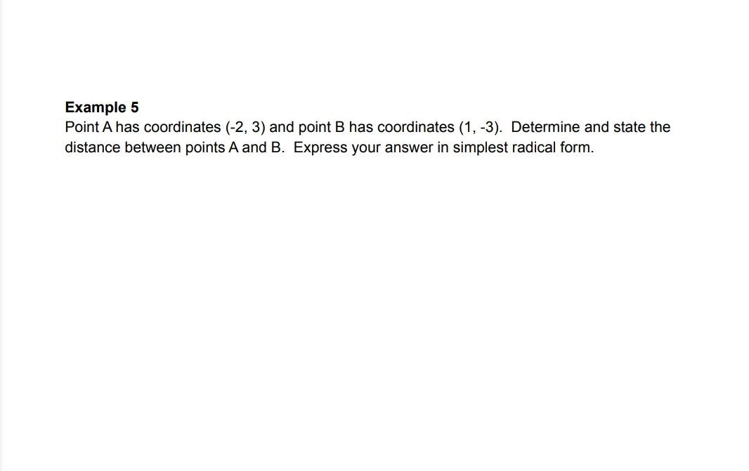 Solved Example 5 Point A Has Coordinates (−2,3) And Point B | Chegg.com