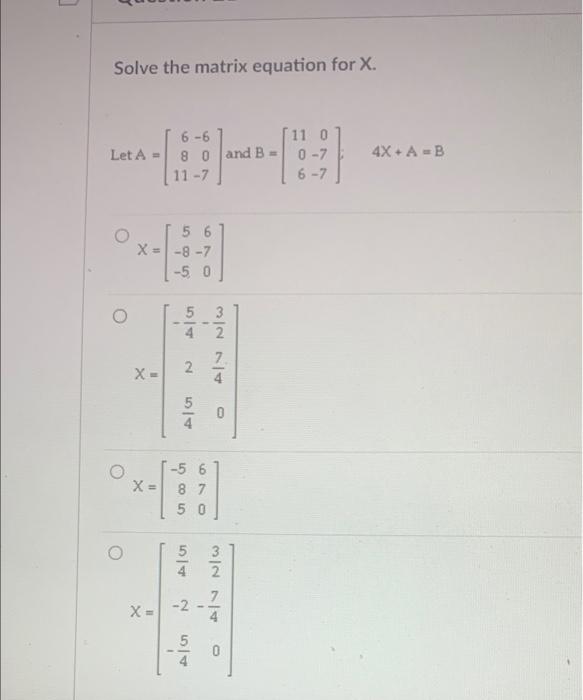 Solved Question 17 Write The Linear System As A Matrix | Chegg.com