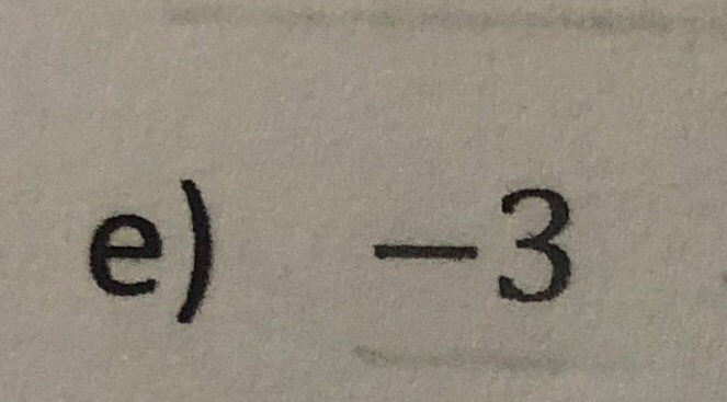 Solved e) -3 | Chegg.com