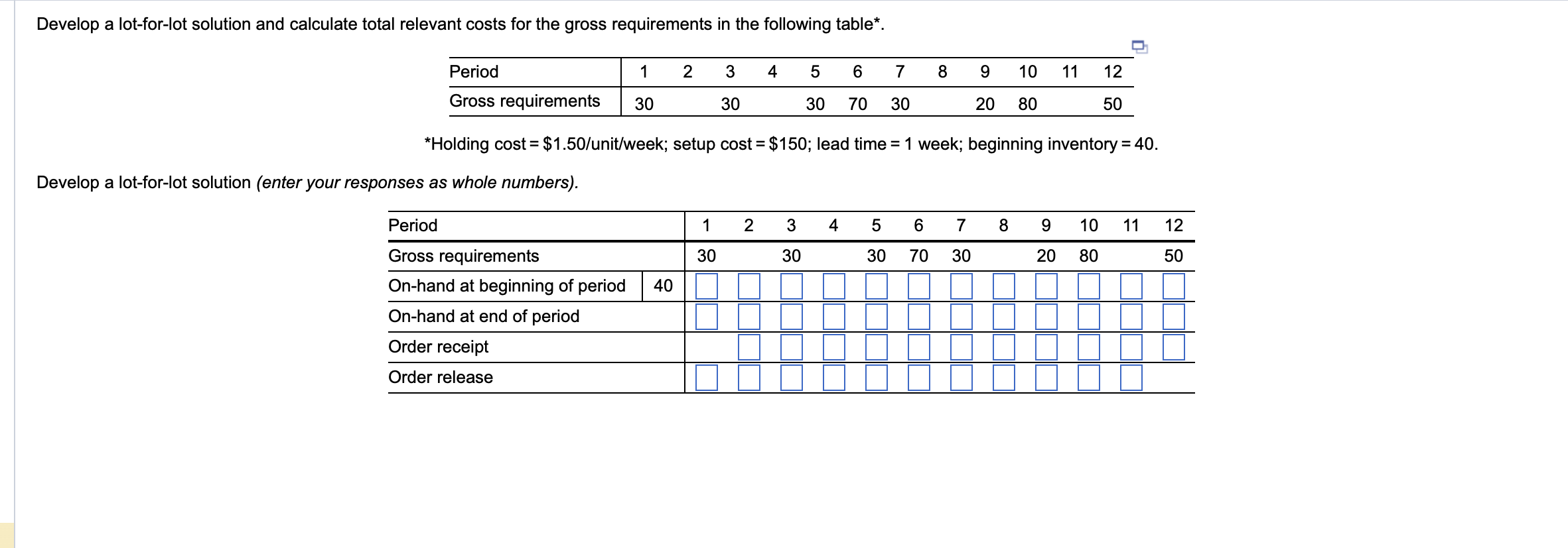 Solved Develop a lotforlot solution and calculate total