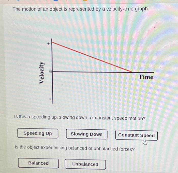 Solved The motion of an object is represented by a | Chegg.com