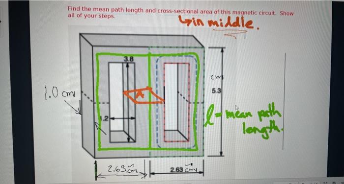 Solved Find the mean path length and cross-sectional area of | Chegg.com