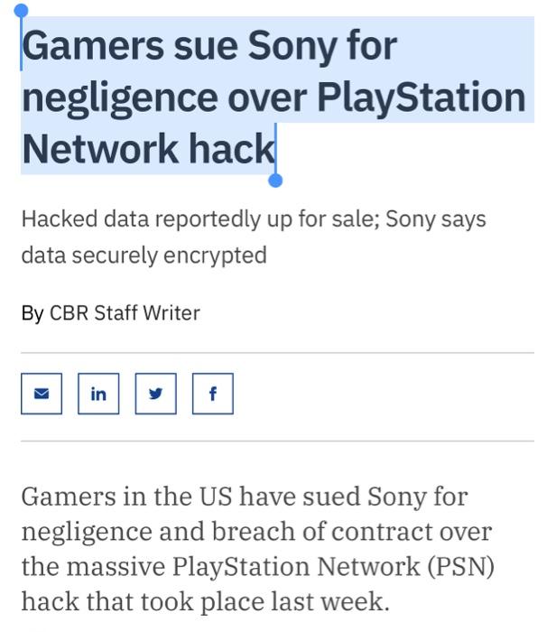 PlayStation Network Breaches (PSN Hacks)