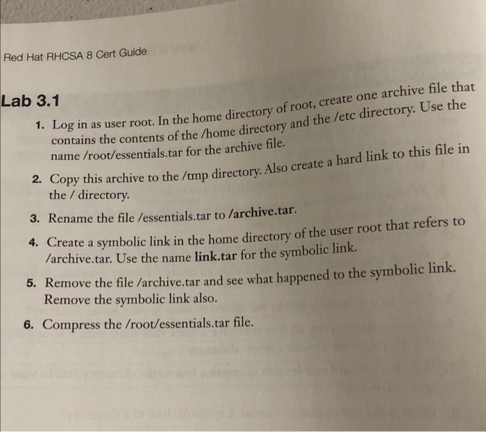 Solved ab 3.1 1. Log in as user root. In the home directory | Chegg.com