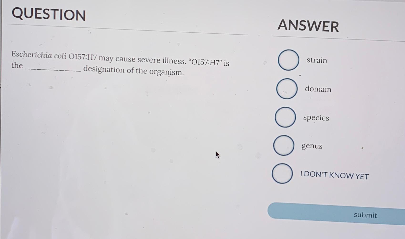 Solved QUESTIONANSWEREscherichia coli O157:H7 ﻿may cause | Chegg.com