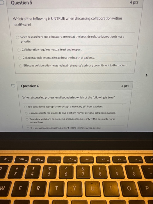 Solved Question 5 4 pts Which of the following is UNTRUE | Chegg.com